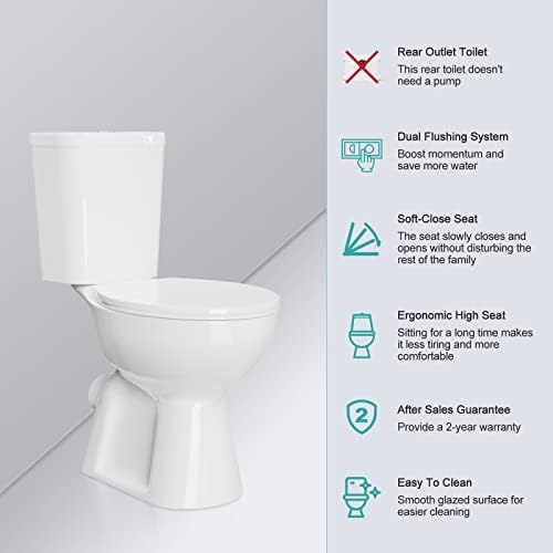 Little Meerkat Extra Tall Toilet Elongated High Toilet 18inch Toilets