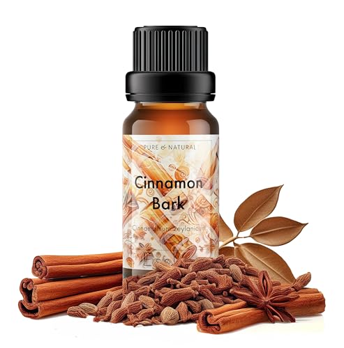 Image of Esslux Cinnamon Bark Essential Oil for Diffuser | 100% Natural Cinnamon Bark Oil for Skin & Aromatherapy | Perfect for Bath Bombs, Candles, Soap Making & DIY Projects, 90ML