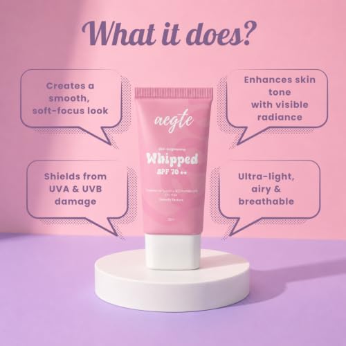 Image of Aegte Korean Skin Brightening Whipped Mousse Sunscreen SPF 70++