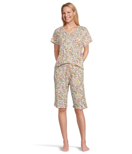 Image of Karen Neuburger Women's Short-sleeve Tee and Bermuda Short Pajama Set