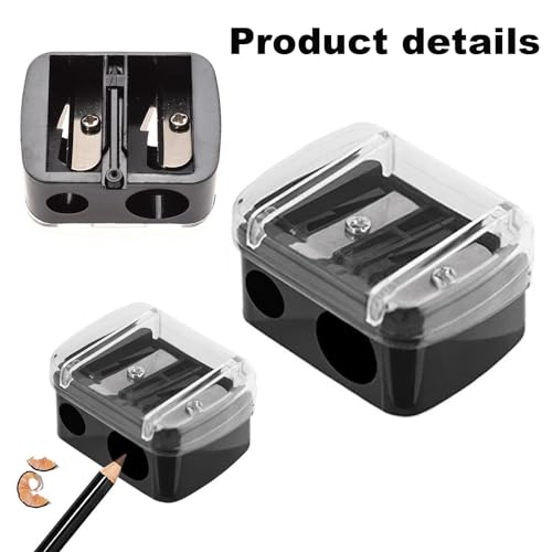4 Pcs Eyeliner Sharpener, Lip Liner Sharpener, 2 Holes Dual Eye Pencil Sharpener, Eyebrow Pencil Sharpener for Eyebrow Pencil Eye Pencil Eye Liner Lip Line Brow Pencil - Image 4