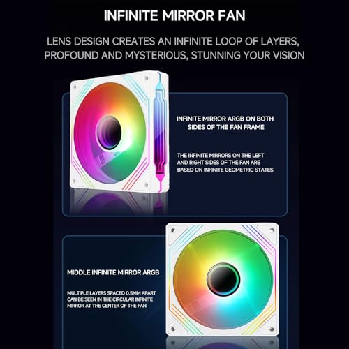 TZMRIT Reverse Flow 140mm RGB Fan Black - 5V 3PIN ARGB 4PIN PWM With ARGB Support - Image 3