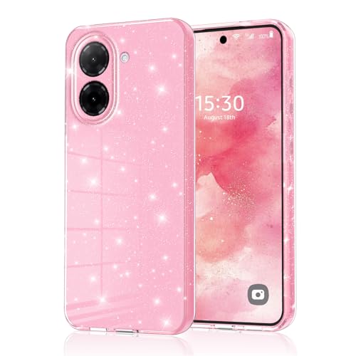 Eherui Handyhülle für Xiaomi Redmi A5 4G Glitzer Silikon TPU Anti-Fingerabdruck Hülle Stoßfeste Schutz Case Dünn und Kratzfest Schutzhülle für Redmi A5 4G Rosa