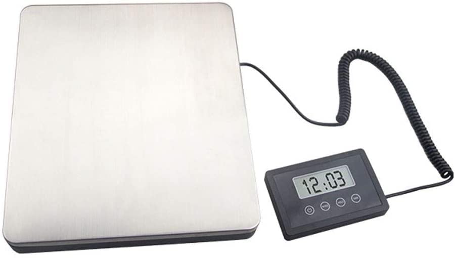 Balanza electrónica de Alta Resistencia de 180kg/100g, balanza de Plataforma Digital, balanza Comercial for Tienda de Animales, balanza for Paquetes de 30X25,5X3,6 cm