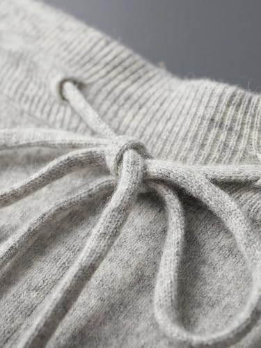 Mens Wool Wide Leg Pants Thick Merino Wool Knitting Trousers Casual Pants4