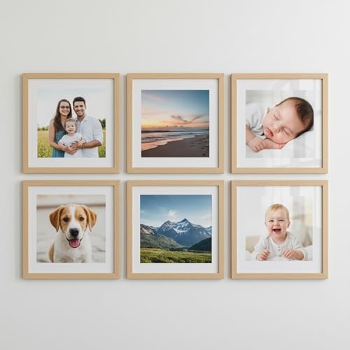 Image of kotart Photo Frame For Wall | Aesthetic Collage Picture Frames For Wall Decor | Rectangular Photo Frames For Home Decor Office Livingroom Bedroom | Pack of 6 (12X12 inch)