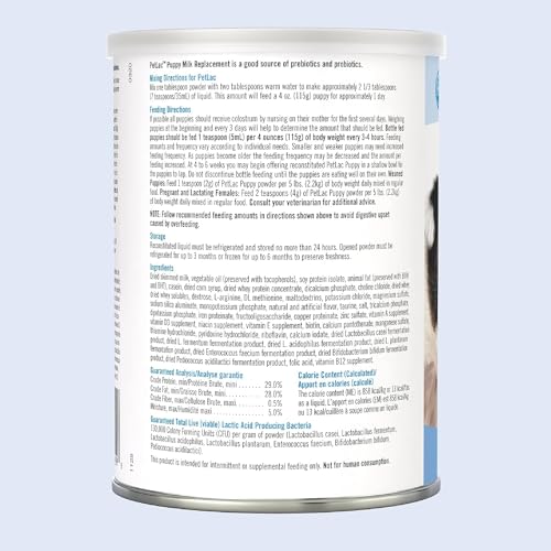 Image of PetAg PetLac Milk Powder for Puppies - Puppy Milk Replacement for Newborn to 6-Week-Old Orphaned or Rejected Puppies - 10.5 oz Powdered Drink Mix(Pack of 2)
