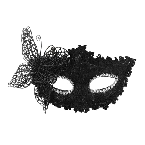 TOGEVAL Women's Masquerade Mask Carnival Style Half Face Butterfly Decor for Parties