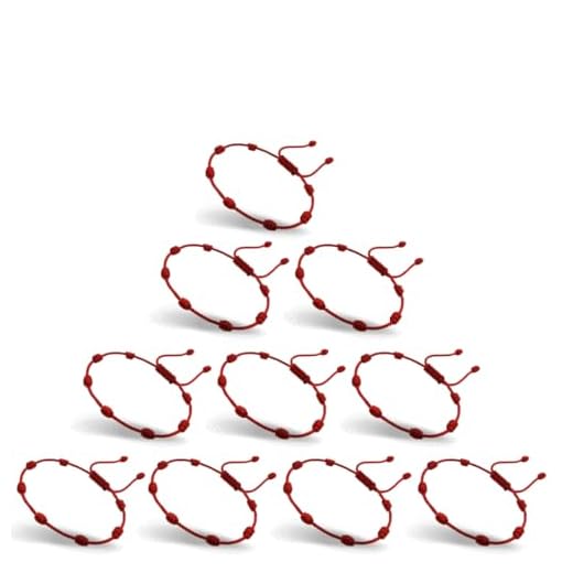10 Piezas Pulsera 7 Nudos Roja, De Hilo Rojo Mal De Ojo, Buen Camino, Proteccion De Toda La Familia, Para Toda La Famila, Pareja.
