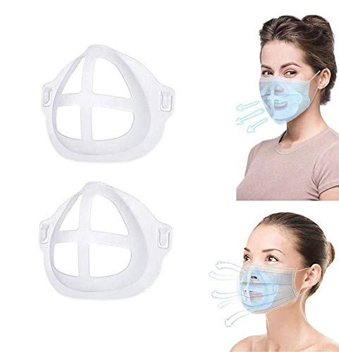 Mask Bracket for Comfortable Wearing Reusable Accessories Inner Support Bracket Reusable Support Holder Frame Nose Breathing Smoothly for Adults and Clildren (2 Pcs)