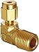 Parker A-Lok 1MSEL2N-B Brass Compression Tube Fitting, 90 Degree Elbow, 1/16" Tube OD x 1/8" NPT Male