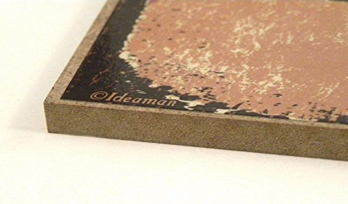 Placa de madeira rústica American Expedition 17,78 cm x 26,67 cm - Lobo-de-lobo solitário (lobo)