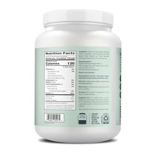 Isopure Plant-Based Protein Powder – 20g Organic Pea and Rice Protein with a Complete Amino Acid Profile – Supports Muscle Recovery & Lean Nutrition, Chocolate, 20 Servings - image 9