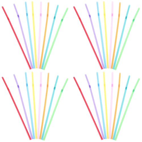 Pitillos de plástico flexibles multicolor 21 cm