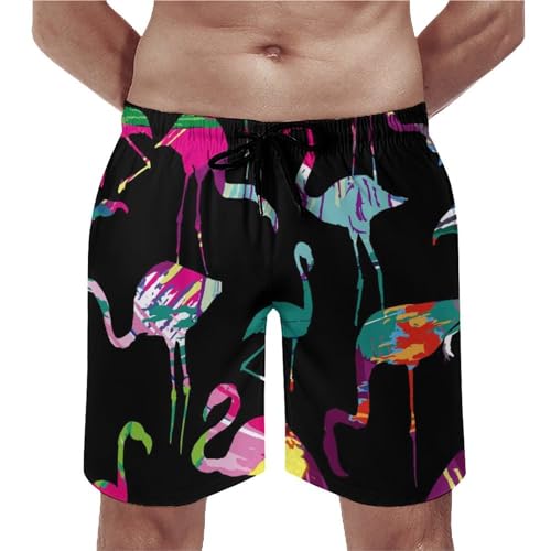 Swim shorts homme flamant rose doté d'un tissu à séchage rapide