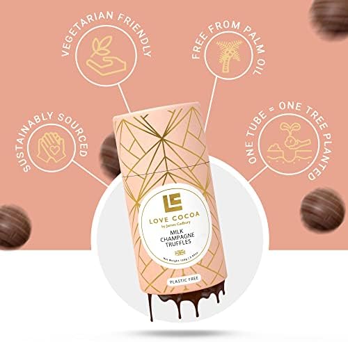 Milk Champagne Chocolate Truffles 150g - Creamy Chocolate Ganache, Premium Chocolate Truffles Gift for Her & Him | Love Cocoa
