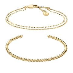 Gold Chain Bracelet Set