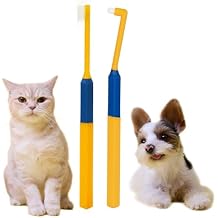 PETHROOM] Pet Dental Toothbrush for Cats and Small Dogs - Soft Bristle Deep Cleaning, Toothbrush Set for Dogs & Cats Ultra-Fine Bristles for Precise Dental Care Deep Point/Extra Small