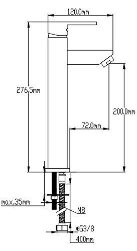 DP Bath Arce - Single lever basin mixer tap, silver, Chrome - Image 2
