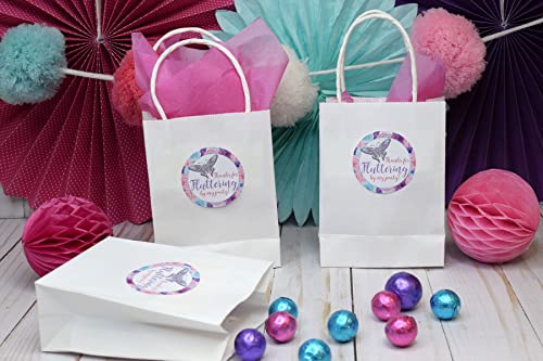 Floral Watercolor Butterfly Thank You Sticker Labels, 40 2" Party Circle Stickers By Amandacreation, Great For Party Favors, Envelope Seals & Goodie Bags #TOP4