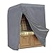 BALLSHOP Strandkorb Schutzhülle Strandkorbabdeckung Strandkorbhülle Möbelschutzhülle Abdeckung Gartenmöbel 130x170x100cm Winterfest Wasserdicht Winddicht Schwerlast Reißfest Grau mit Reißverschluss