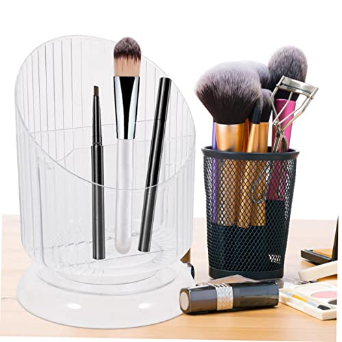 Porte-pinceaux maquillage transparent pour coiffeuse ordonnée
