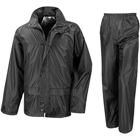 Waterproof Motorcycle Motorbike Over Jacket Trousers 2-Piece Suit Cover