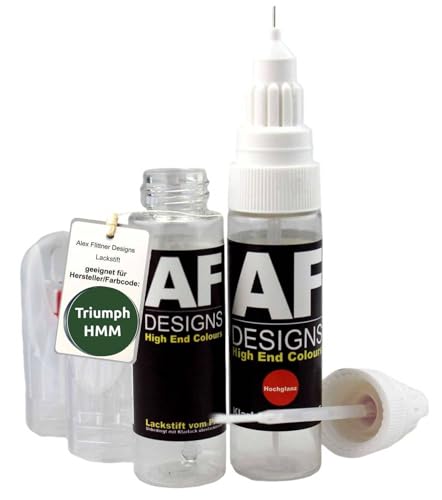 Alex Flittner Designs Lápiz de retoque compatible con Triumph HMM Brooklands Green de secado rápido + barniz transparente Tufplack Autolack