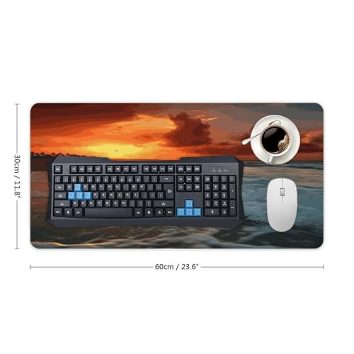 The Beach Sunset Desk Pad con base de goma 30x60cm miniatura 2