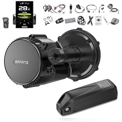 BAFANG Mittelmotor BBS02B 750W mit optionalem 48V Akku und DPC010 Display Mid Motor CAN Protokoll Electric Bike Umbausatz mit 44T Kettenblatt 8Fun Ebike Umbausatz für BB68-73mm Moutainbike