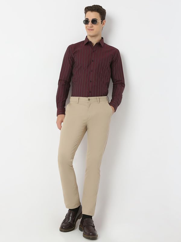 Image of Men's Striped Cotton Formal Shirt