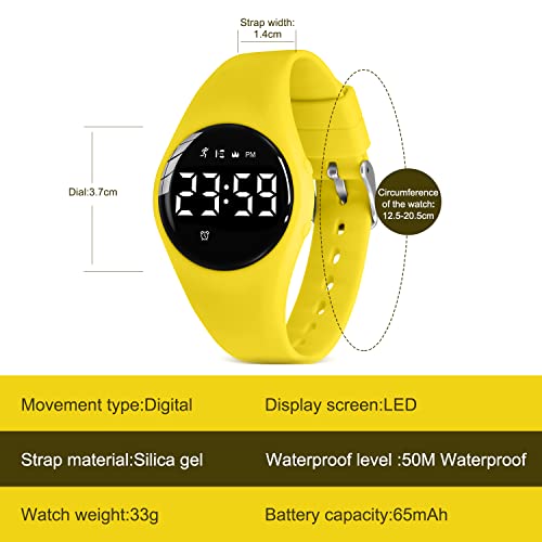 Image of Kids Watches for Girls Boys Digital Sport Watch with Step Counter Pedometer Vibration Alarm Clock, No App Waterproof Fitness Tracker Kids Watch Boys Girls Teens Students Ages 5-16