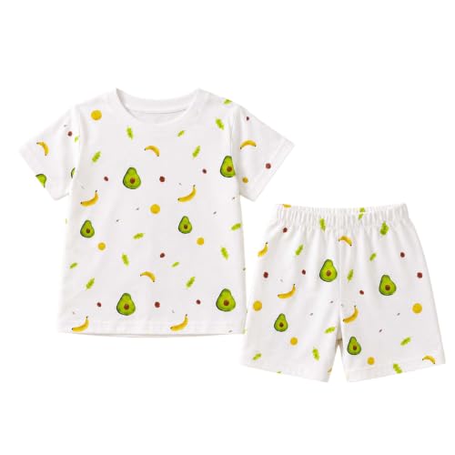 Image of MOM'S HOME T-Shirt & Shorts Co-ord Set for Kids | Elegant & Comfortable Summer Wear | Organic Cotton Clothing Set | Avocado | Pack of 1