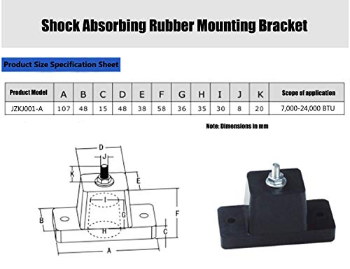 Image of Air Conditioner Mounting Rubber Pads Bracket Use for outdoor units Mini split & HVAC & Central Air Conditioner Condensers | Machine Shock Absorber Bracket(Pack of 4)