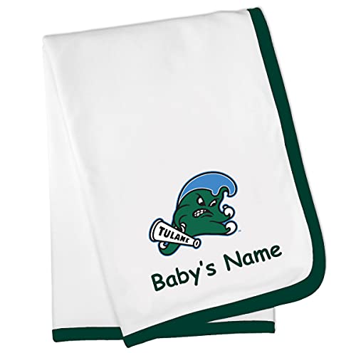 Future Tailgater Tulane Green Wave Officially Licensed Personalized Baby Receiving Blanket