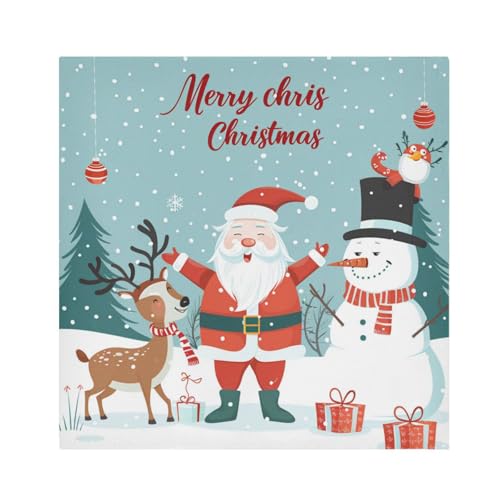 Servilletas de tela navideñas multicolor pack 6 20x20 in miniatura 1