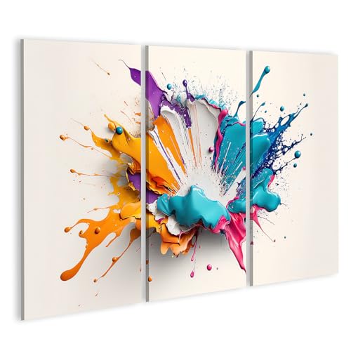 Tableau mural abstrait et coloré islandburner avec impression haute définition
