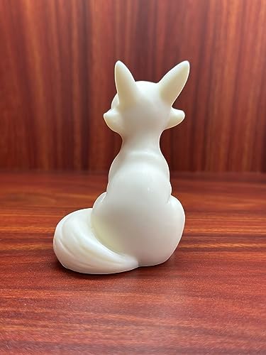 Estatua de Zorro Blanca Decorativa 5.5x6.5x8.5cm miniatura 4