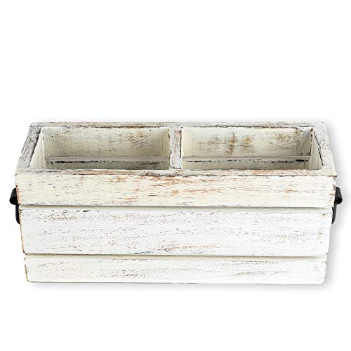 GoCraft Flatware Caddy with Metal Handles, White - Image 2