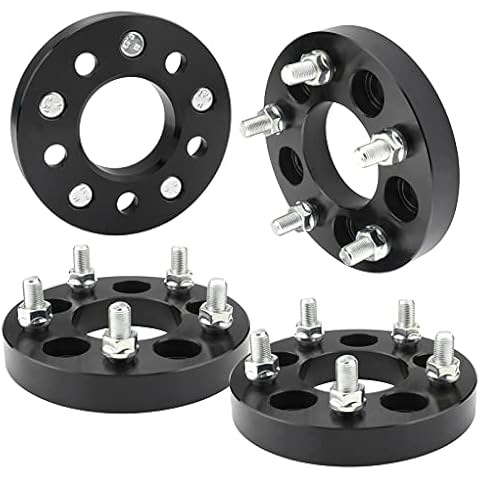 EZISOE 5x4.5 to 5x4.75 Wheel Adapters, 1inch 5x114.3mm to 5x120.65mm Wheel Adapter 73mm Hub Bore with 1/2-20 Thread Pitch Cover