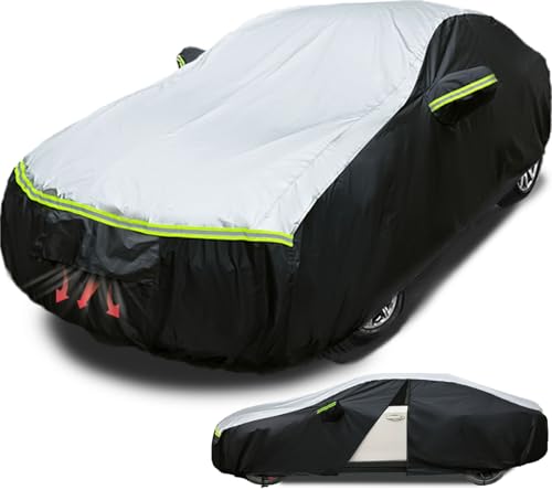 Image of Car Cover Waterproof All Weather Tear-Resistant, Durable and Sun-Protective, Suitable for NissanSentra, Honda Civic, Kia K3 /K4, Toyota Corolla, Hyundai Elantra, Fit Sedan Length (178-186 inch)