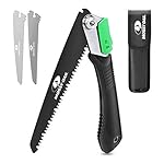 MOSSY OAK 3 in 1 Folding Saw, Pruning Hand Saw with Wood, Metal and PVC Blade, Camping Saw for Backpacking, Hunting and Bushcraft, Pouch Included
