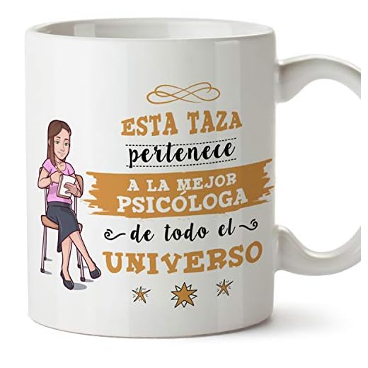 MUGFFINS Taza Psicóloga (Mejor del Universo) - Regalos Originales y Divertidos de Psicología