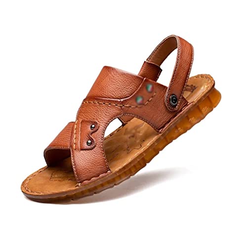 Leather Sandals Men's Casual Beach Shoes Zandalias para Hombre Sandales Sandalen Men Sandals(44)