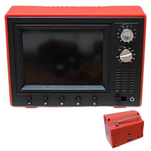 Meubles de maison de poupée : créez un salon miniature connecté avec cette mini TV rouge 1:12