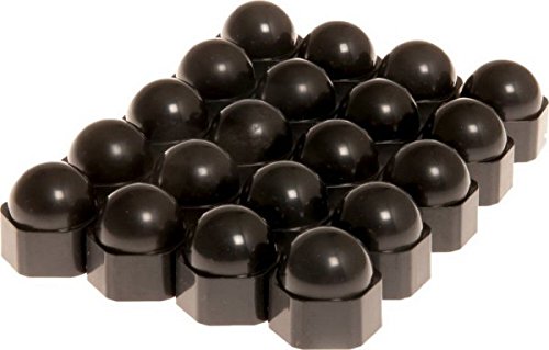 Preisvergleich Produktbild Radmuttern-Kappen 20 Stück Schwarz 17 mm