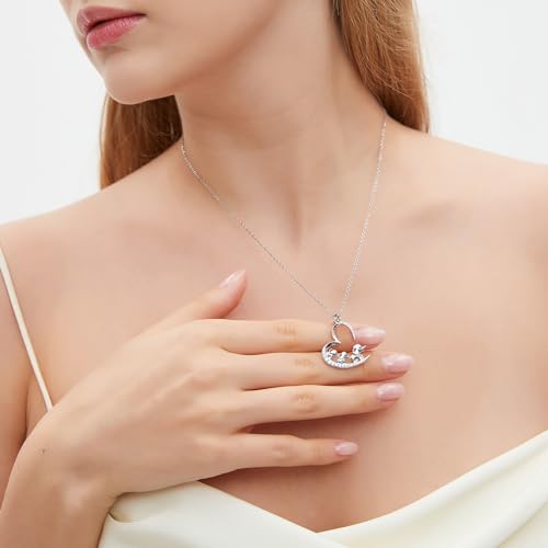 925 Sterling Silver Mothers Day Gifts Elephant Necklace 3 Elephants Family for Mom Daughter Jewelry3