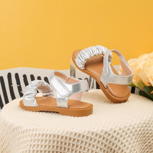 Girls Dress Shoes Classic Open Toe Summer Flat Sandals (Toddler/Little Kid)4