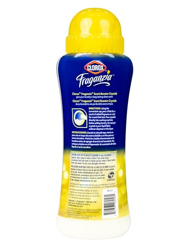 Image of Clorox Fraganzia Laundry Scent Booster Crystals, In-Wash Fragrance Beads for Fresh-Smelling Clothes & Linens, Safe for All Fabrics & Colors, Citrus Blossom Scent, 18 Oz, 2 Pack