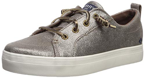 Sperry Girl s Crest Vibe Sneaker, Bronze Sparkle, 6 M US Big Kid
